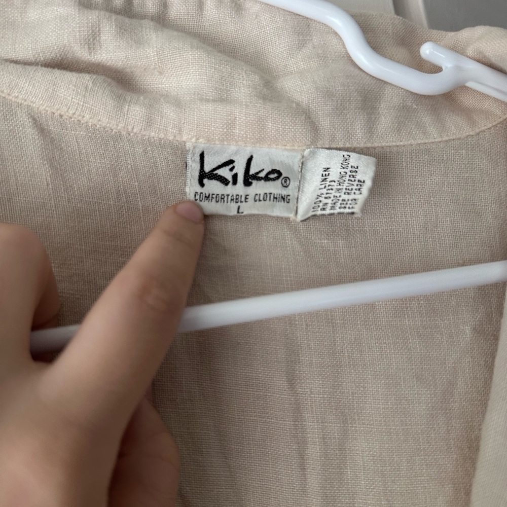 Kiko Cream Button-Front Maxi Dress - Picture 3 of 3